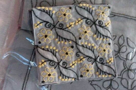 Set of 4 Grey & Black Coasters